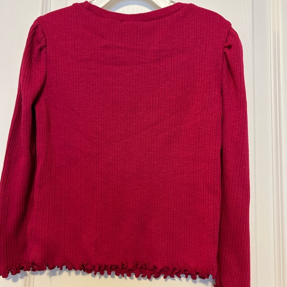 Old Navy Fuchsia Pink Ribbed Long Sleeve Top - Picture 2 of 3